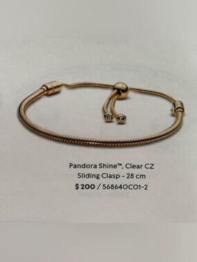 Pandora Shine Gold Bracelet with Clear CZ Accents